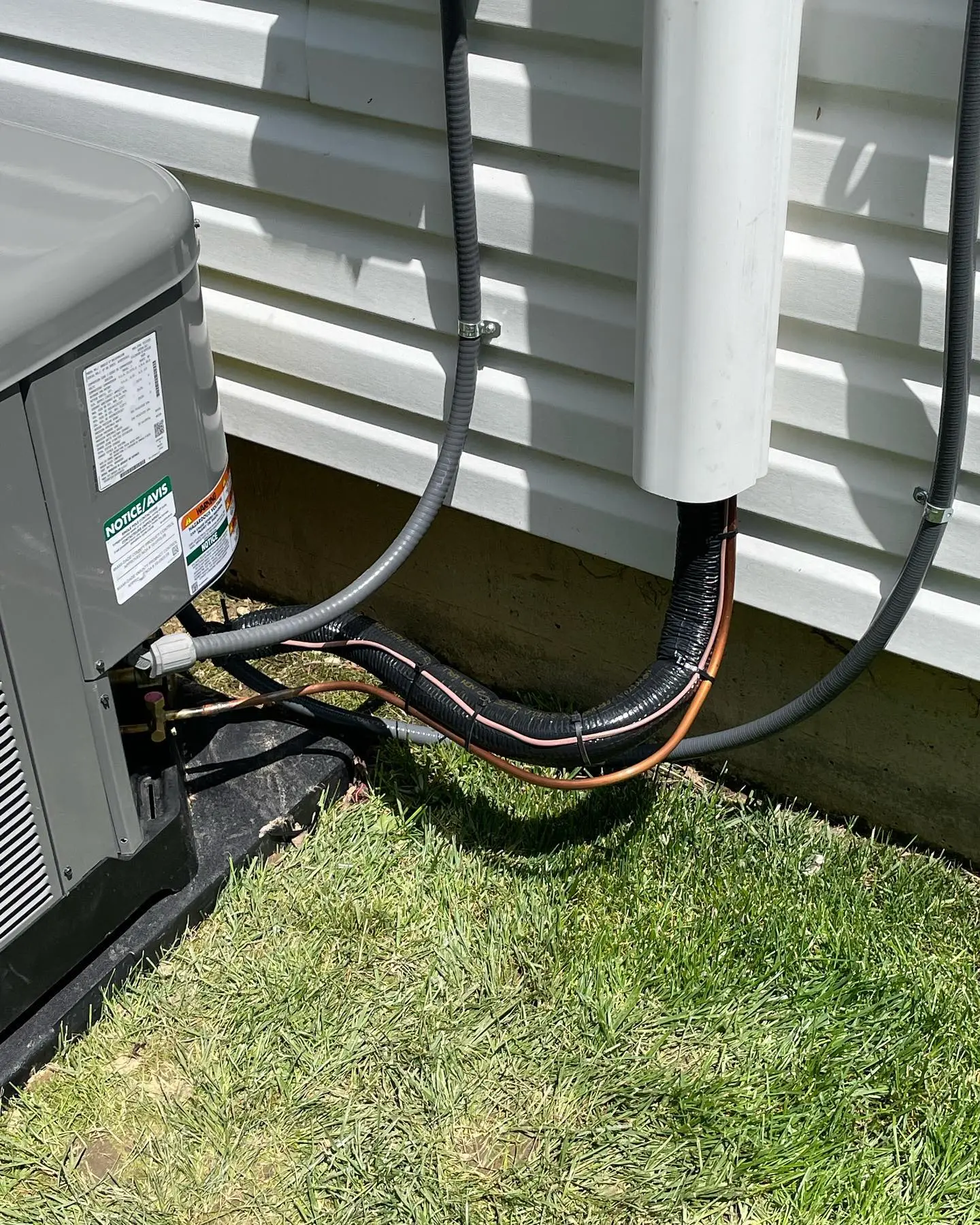 Insulated line set on a new Clayton, IN AC install