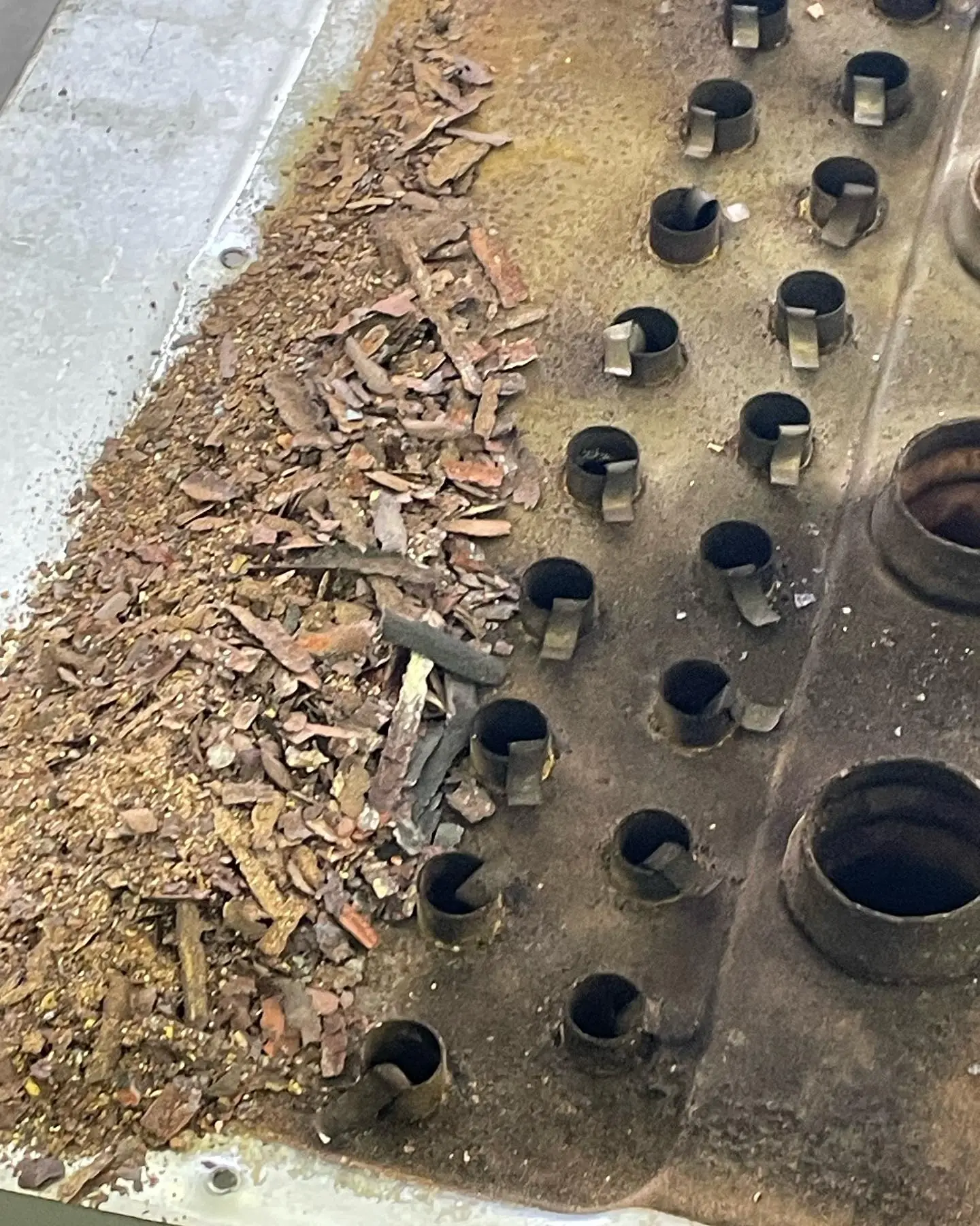 Cracked furnace heat exchanger discovered during a Clayton-area HVAC inspection